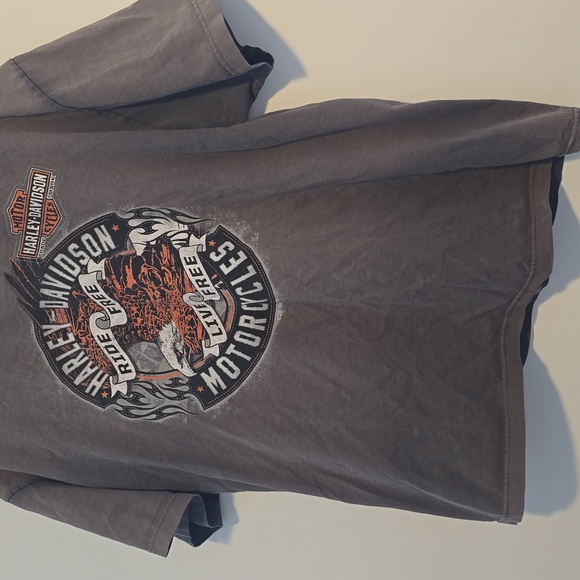 Harley Davidson Gray Graphic T-Shirt - Picture 3 of 6